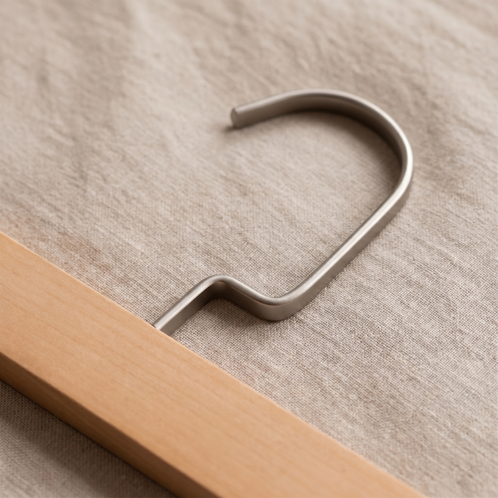 Virelle | Wooden Hangers with Clips – Set of 6