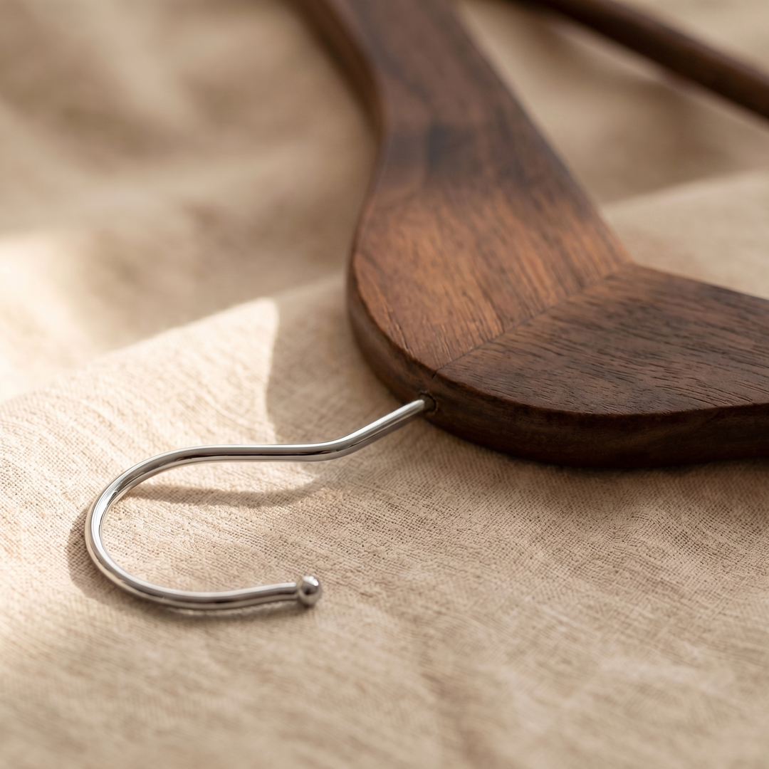 Virelle | Wooden Hangers Dark – Set of 6
